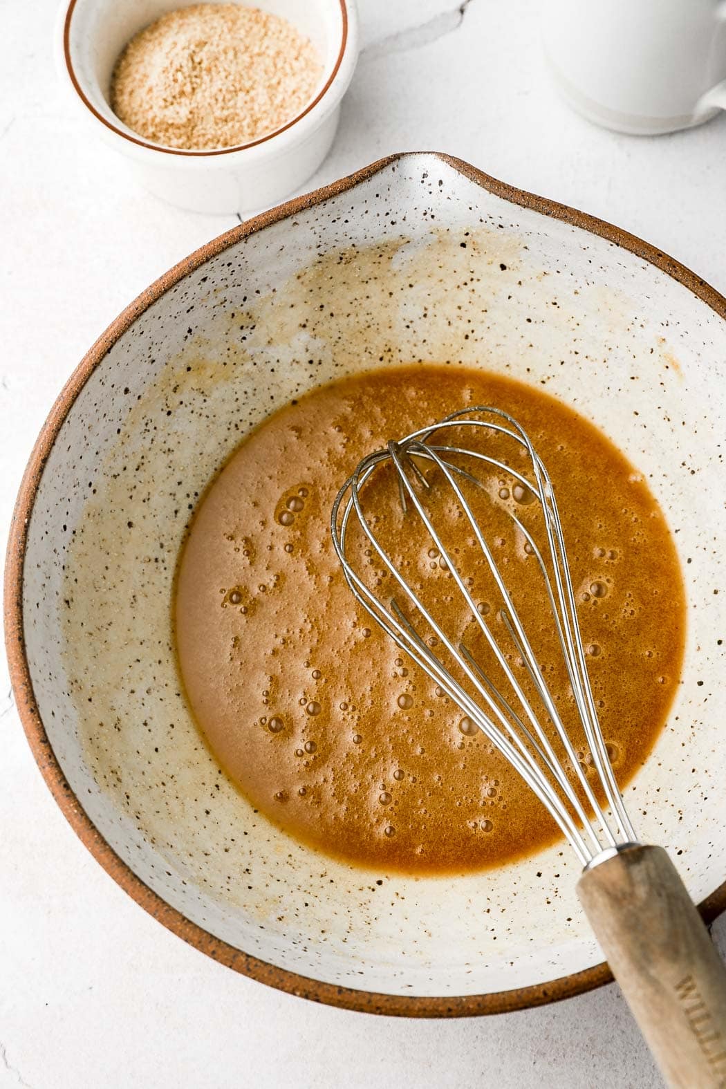 melted butter mixed with sugar