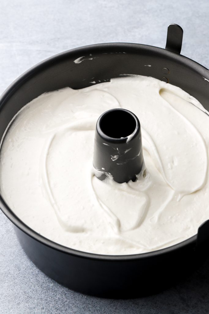 batter in tube pan