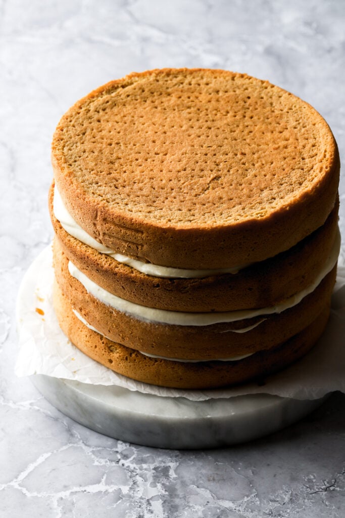 tiramisu cake stacked