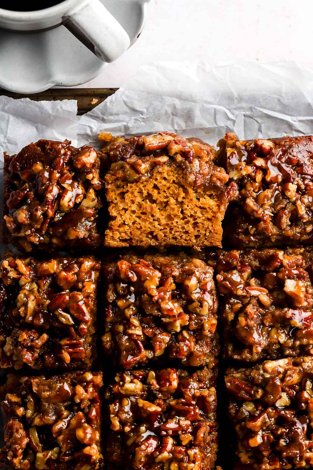 pumpkin pecan upside down cake