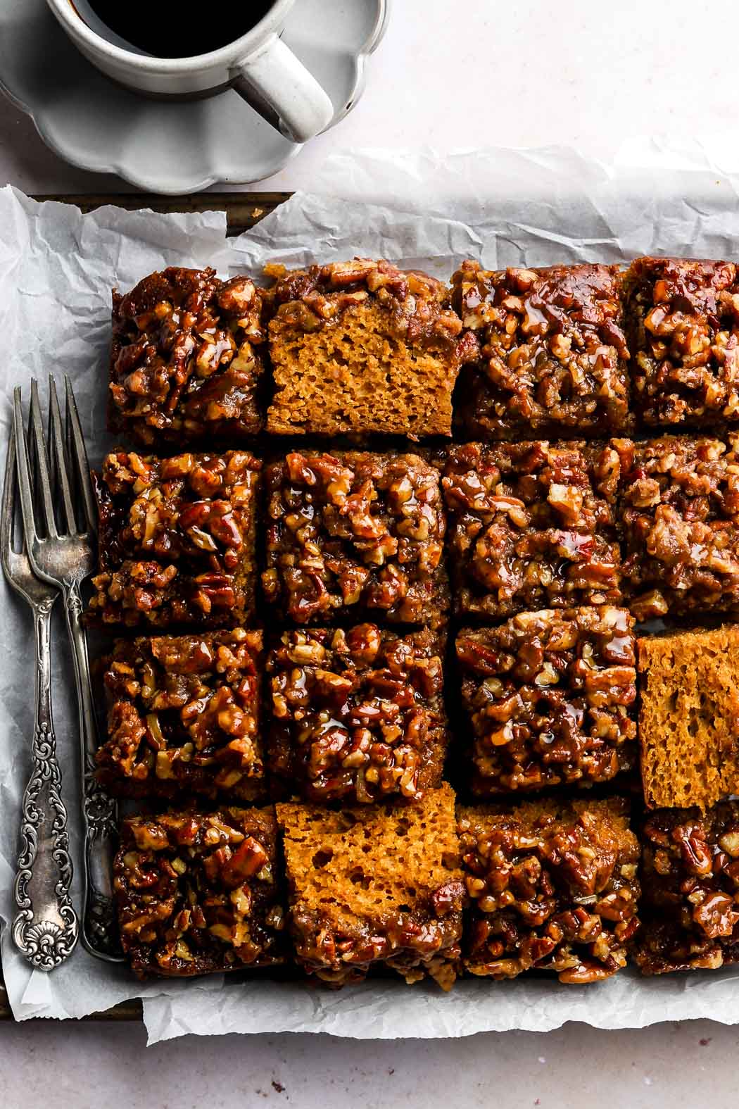 pumpkin pecan upside down cake