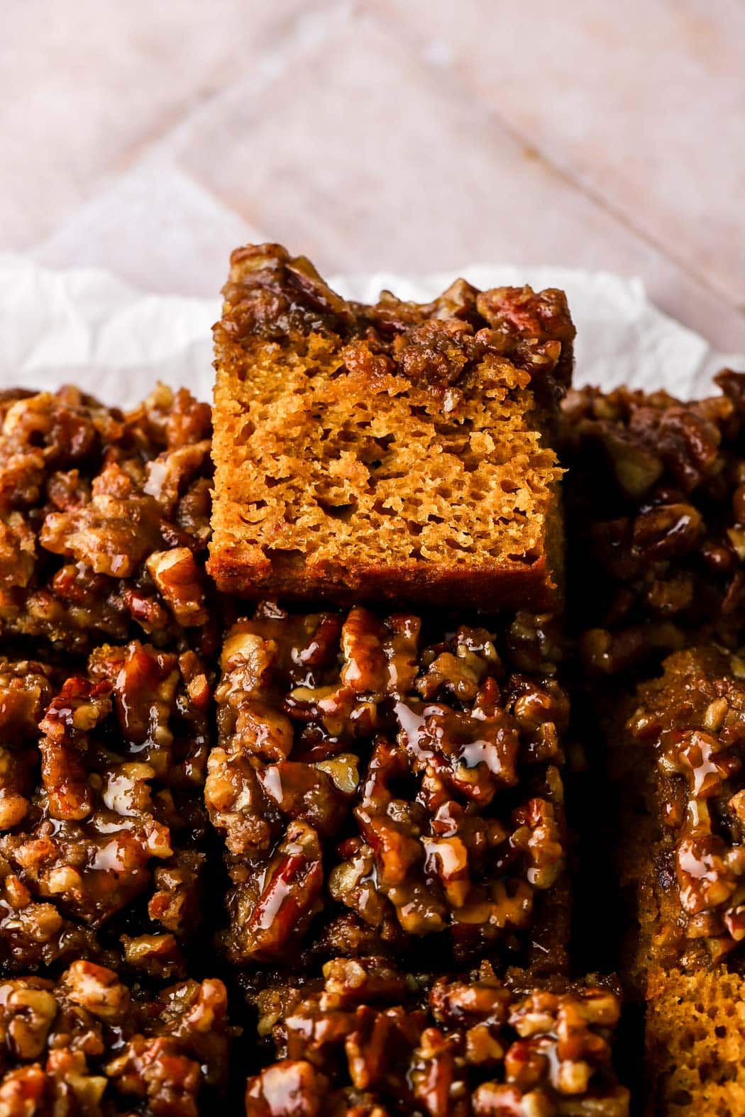 pumpkin pecan upside down cake