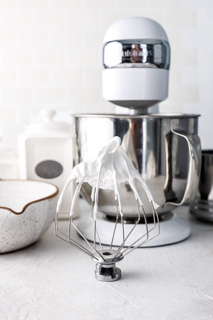 meringue after beating 3-4 minutes