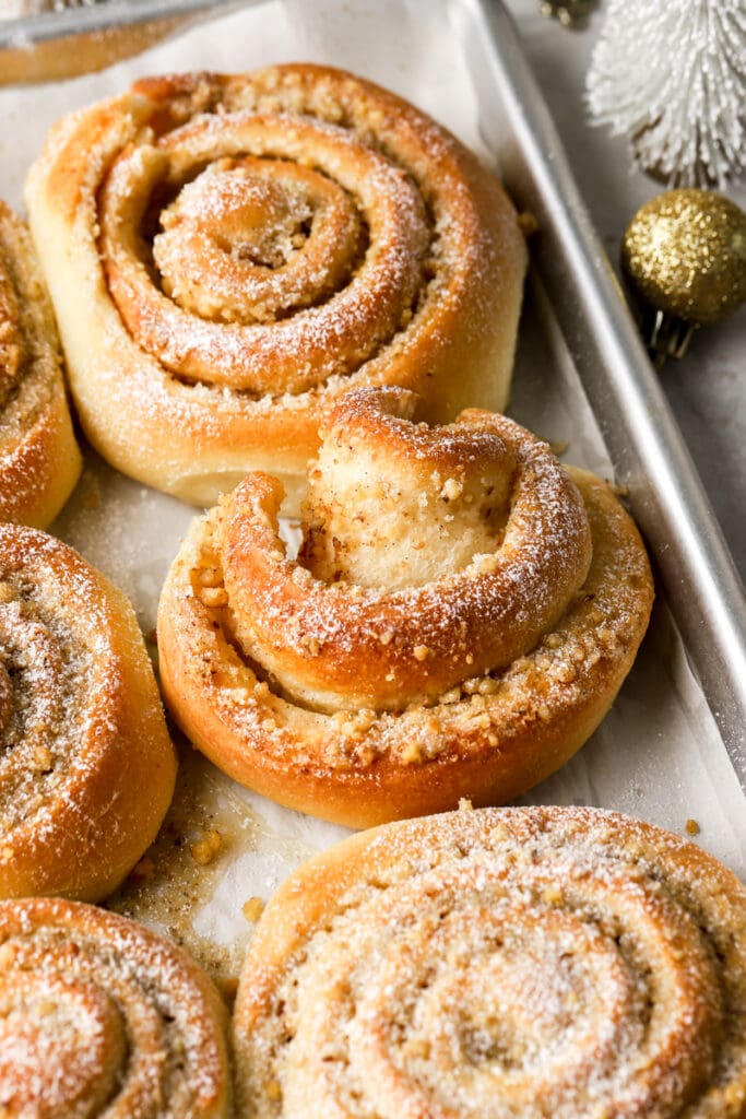 inside texture of walnut rolls