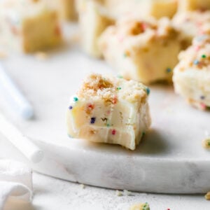 white chocolate birthday cake fudge