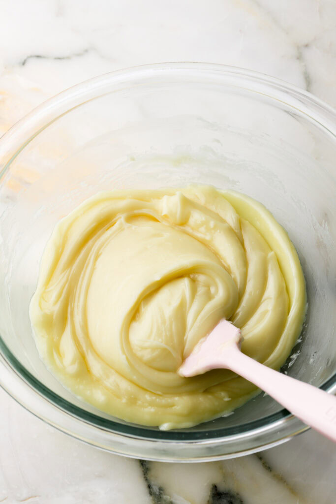 white chocolate melted with heavy cream