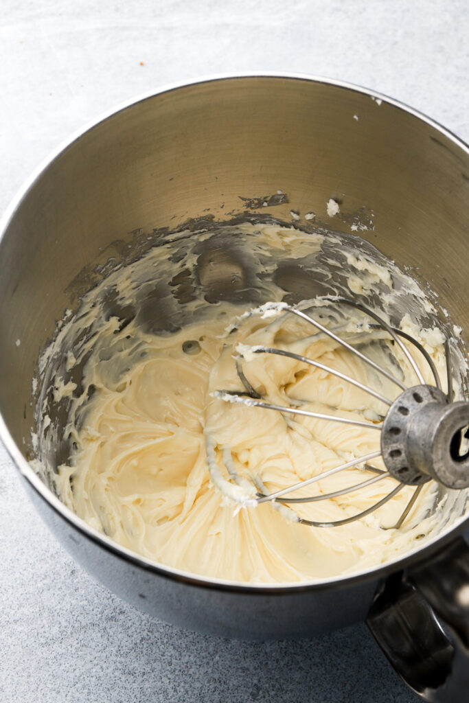 cream cheese whipped with white chocolate ganache and sweetened condensed milk